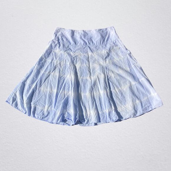 Blue tie dye short skirt, fairycore bohemian hippie boho chic Y2K indie earthy - Picture 2 of 6